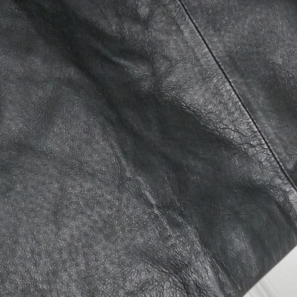 leather skirt Textured Apostrophè black 12 - Picture 3 of 9